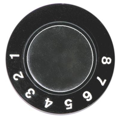 Knap Termostat 1-8  -°C ø 60mm Akse ø 8 x 5mm Udglatning nede