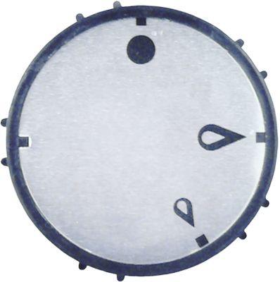 Knap Gashane uden tændflamme ø 57mm Akse ø 8x6,5mm Udglatning nede