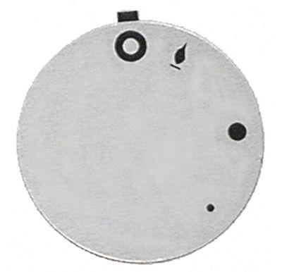 Knapsymbol Gashane PEL21/22/23 sølv UD ø 45mm