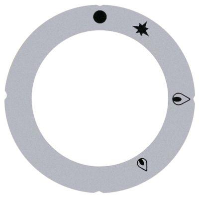 Knapsymbol Gashane PEL21/22/23 ID ø 455mm sølv UD ø 63mm