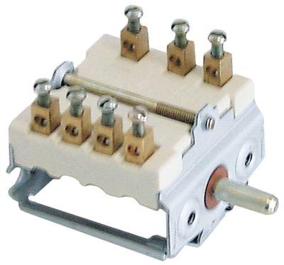 Kamkontakt 16A Skiftesekvens 0-1-2-3 Akse ø 6x4,6mm Akselængde 15mm