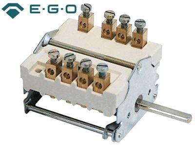 Kamkontakt 32A Skiftesekvens 0-1-0-2 Akse ø 6x4,6mm Akselængde 23mm