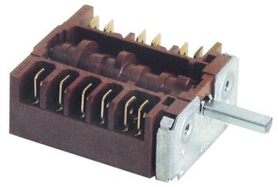 Kamkontakt 16A Skiftesekvens 0-1-2-3-4 Akse ø 6x4,6mm Akselængde 23mm
