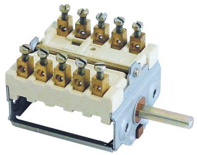 Kamkontakt Skiftesekvens 0-1 Akse ø 6x4,6mm Tilslutning Skrueklemme 2 skiftestillinger 5-polet
