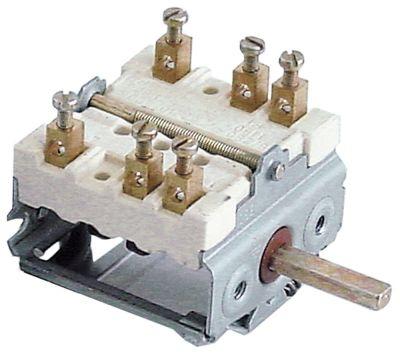 cam switch 3 operating positions 2NOsequence 1-0-2 16A shaft ø 6x4.6mm shaft L 23mm