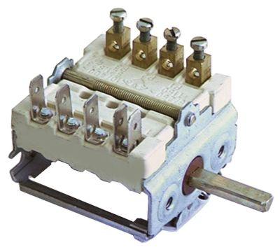 Kamkontakt 16A Skiftesekvens 0-1 Akse ø 6x4,6mm Tilslutning Skrueklemme/fladstik 6,3 mm