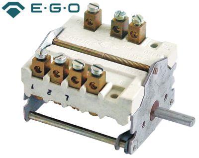 Kamkontakt Skiftesekvens 0-1-2-3-4 Akse ø 6x4,6mm Tilslutning Skrueklemme 5-takt 3-polet