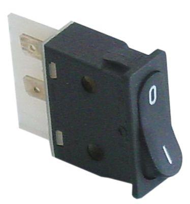 rocker switch mounting measurements 34.2x12.6mmblack 1NO 250V 16A 0-I connection male faston