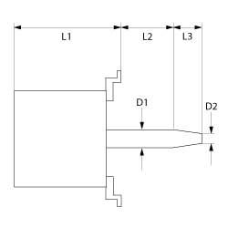 Ventilatormotor 0,32kW L1 200mm L2 80mm D1 ø 14mm 1,5/0,87A ved 50Hz 200-240/346-415V