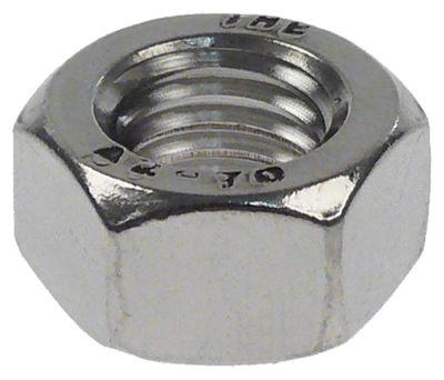 Møtrik Gevind M12 CNS H 10mm SW 19 DIN/ISO DIN 934 / ISO 4032/8673 VPE 1 Stk.