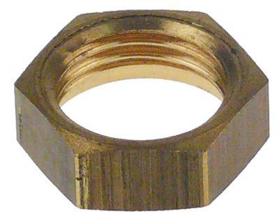 Møtrik Gevind M16x1,5 Messing H 7mm SW 19 VPE 1 Stk.