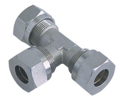 T-stykke Gevind M23x1,5 Rustfrit stål Rør ø 16mm