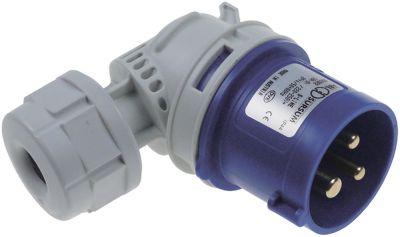 Stik vinkel 3-polet CEE Kapslingsklasse IP44 maks 230V maks. 16A Kontakter P+N+PE