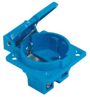 Stikdose 240V Termoplast med pakning Faser 1 Lande D maks. 16A L/N/PE