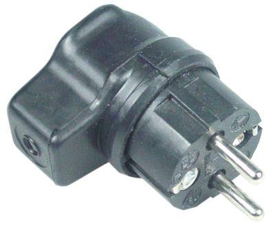 Vinkelstik Massiv gummi CEE-7/4 L/N/PE vinkel maks 250V Lande D/I maks. 16A