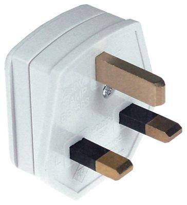 Stik Termoplast vinkel 3-polet BS1363 maks 250V Lande UK maks. 13A Kontakter P+N+PE
