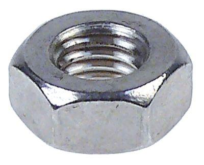 Møtrik Gevind M10 CNS H 8mm SW 17 DIN/ISO DIN 934 / ISO 4032/8673 VPE 1 Stk.