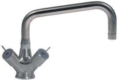 Et-huls blandingsbatteri INOX Håndtag Keramikoverdel 3/4
