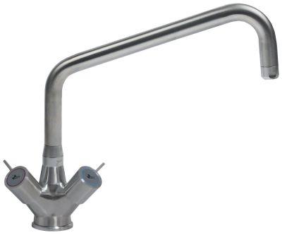 Et-huls blandingsbatteri INOX Håndtag Keramikoverdel 3/4