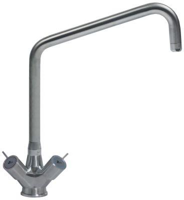 Et-huls blandingsbatteri INOX Håndtag Keramikoverdel 3/4