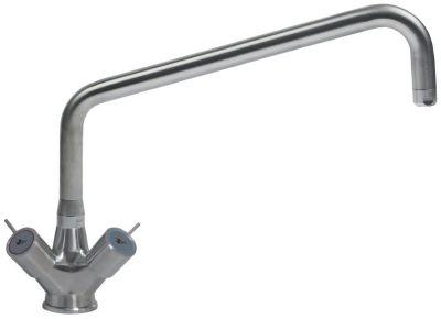 Et-huls blandingsbatteri INOX Håndtag Keramikoverdel 3/4