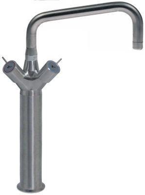 Et-huls blandingsbatteri INOX Håndtag Keramikoverdel 3/4