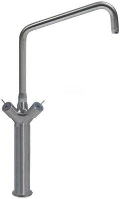 Et-huls blandingsbatteri INOX Håndtag Keramikoverdel 3/4