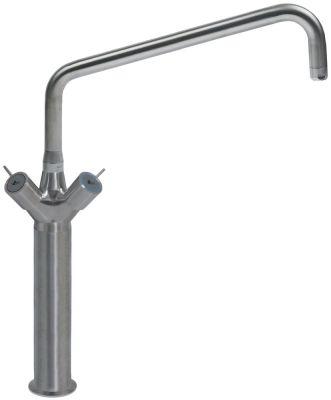 Et-huls blandingsbatteri INOX Håndtag Keramikoverdel 3/4