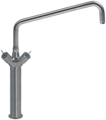Et-huls blandingsbatteri INOX Håndtag Keramikoverdel 3/4