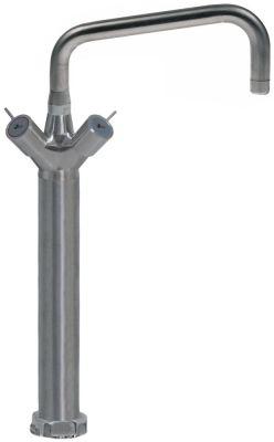 Et-huls blandingsbatteri INOX Håndtag Keramikoverdel 3/4