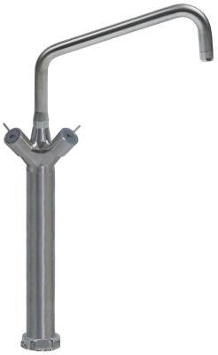 Et-huls blandingsbatteri INOX Håndtag Keramikoverdel 3/4
