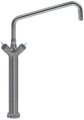 Et-huls blandingsbatteri INOX Håndtag Keramikoverdel 3/4