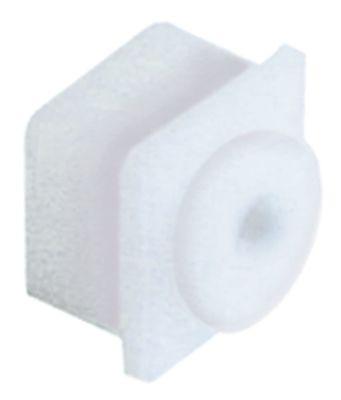 Bøsning ID ø 75mm hvid Indbygningsmål 22x22mm H 45mm L 255mm B 255mm til hængsler