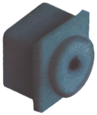 Bøsning ID ø 75mm sort H 45mm L 255mm B 255mm til lågehængsel