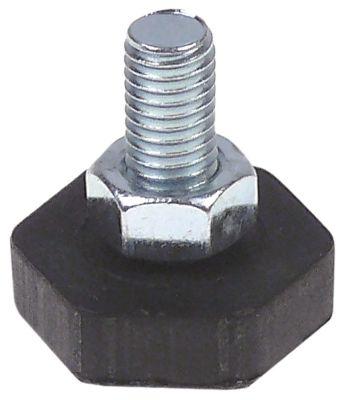 Apparatfod Gevind M8 Plastik ø 25mm H 29mm SW 26 med møtrik Gevind L 20mm VPE 1Stk.