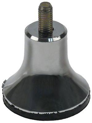 Apparatfod Gevind M8 ø 47mm H 43mm forkromet Gevind L 15mm