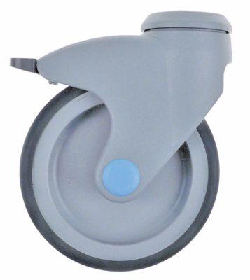 Styrerulle Bolthul H 161mm med låseanordning Hul ø 13mm ø 125mm Hjulbredde 30mm
