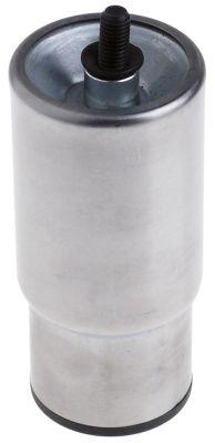 Apparatfod Gevind M10 Rør ø 64mm Rustfrit stål H 135-190mm Gevind L 18mm VPE 1 Stk.