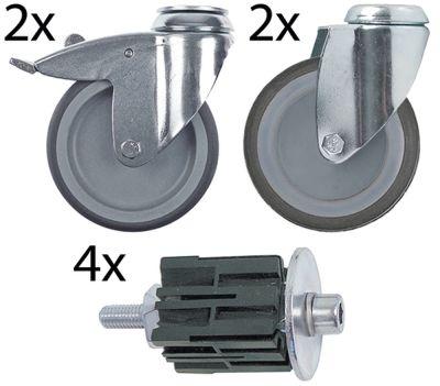 Styrerulle H 160mm Sæt Hul ø 11mm -20 til +60°C ø 125mm Hjulbredde 32mm Hus Stålplade forkromet
