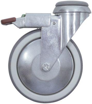 Styrerulle Bolthul ø10,5/13mm med komplet låseanordning MANNER ø 125mm