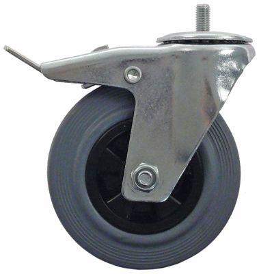 Styrerulle Bolthul ø12,0 mm H 155mm med låseanordning Hul ø 12mm ø 125mm