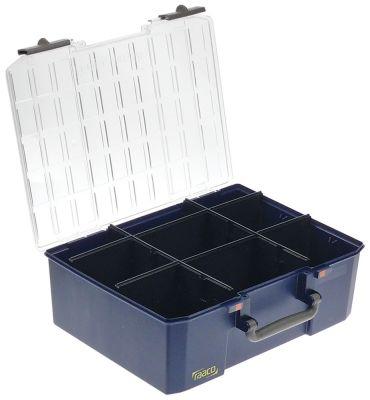 Sortimentkasse Polypropylen Nyttelast 20kg G4-09  - 8 skillevægge Udvendige mål 413x330x147mm