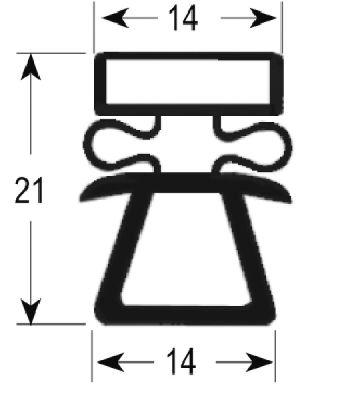 Pakninger til køl Profil 9162 B 580mm L 335mm Udvendige mål Størrelse 1/1