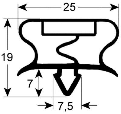 Pakninger til køl Profil 9195 B 562mm L 718mm Stikmål