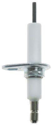 Tændelektrode L1 9mm med flange Tilslutning ø4 D1 ø 7mm FL 23mm FB 15mm EL1 21mm EL2 14mm