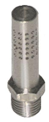 Tændbrænderhoved Gevind M7x0,75mm CuZn39Pb3-fornikling ID ø 44mm UD ø 6mm L 20mm