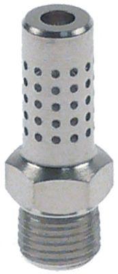 Tændbrænderhoved Gevind M7x0,75mm CuZn39Pb3-fornikling ID ø 44mm UD ø 6mm L 12mm
