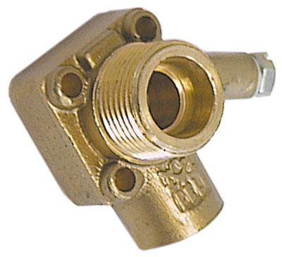Gastilslutning Gevind M20x1,5 Rør ø 12/10mm vertikal til PEL-gashaner