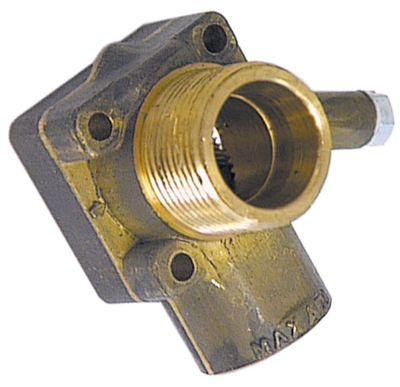 Gastilslutning Gevind M24x1,5 Rør ø 12/16mm vertikal til PEL-gashaner