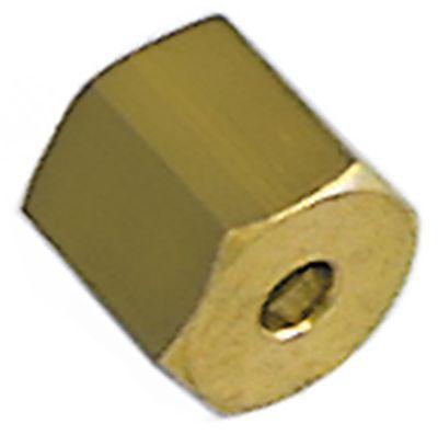 Omløbermøtrik für rør-ø 4mm Gevind M10x1 L 12mm SW 14 VPE 1Stk.